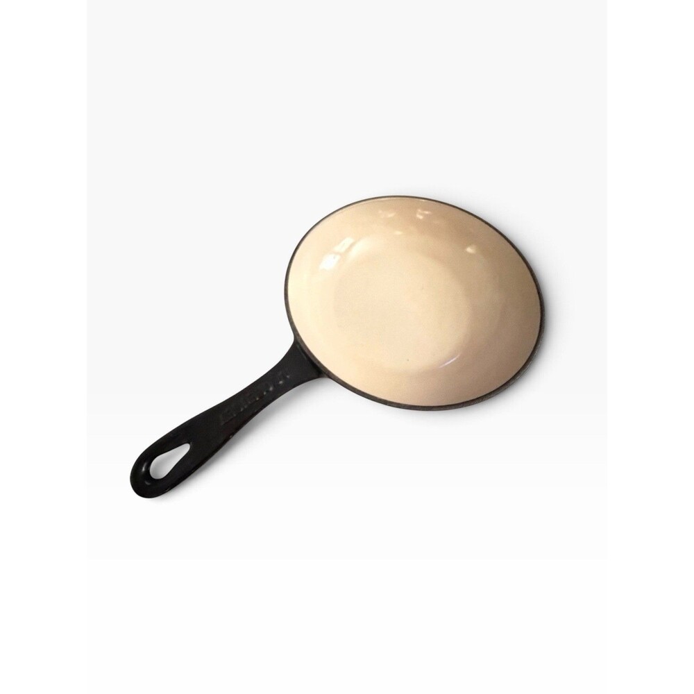 Le Creuset Omelette and Egg Pan Black & Cream 6.5" Enameled Cast Iron Skillet